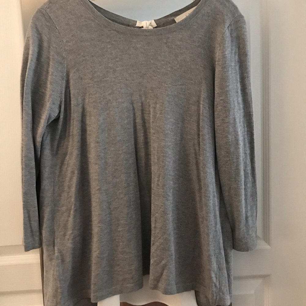 LOFT chiffon back sweater